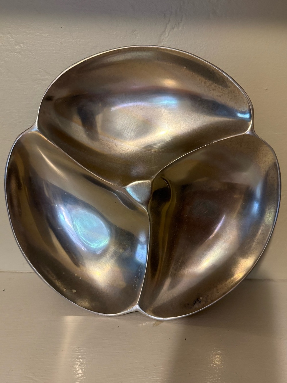 Nambé Vintage Tri-Segmented Divided Serving Bowl